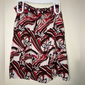 Anthro Floral Mini Skirt